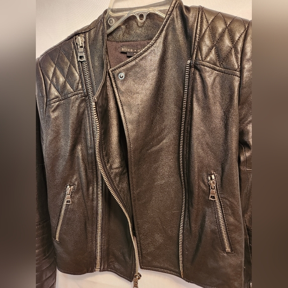 Alice + Olivia Lamb Leather Jacket - Picture 5 of 9